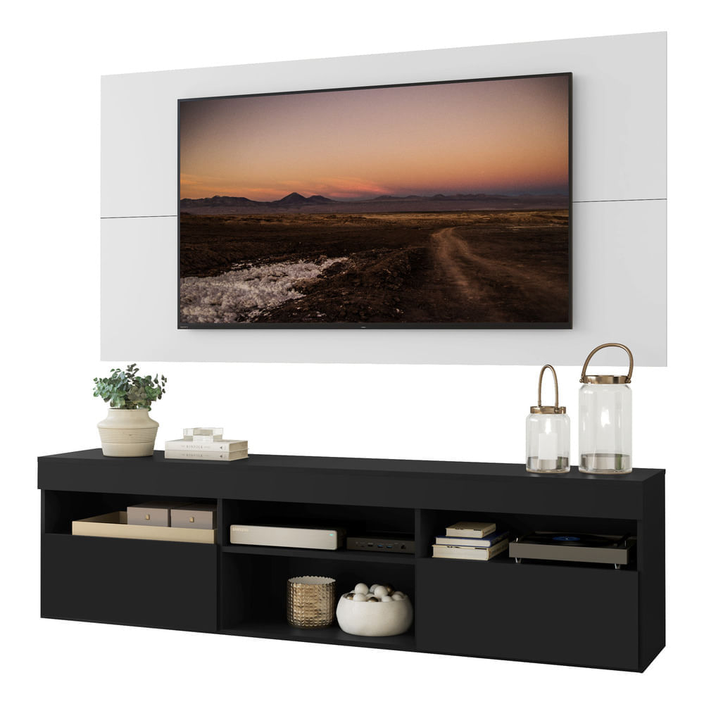 Encontraproduto.com.br - Rack com Painel e Suporte para TV até 65