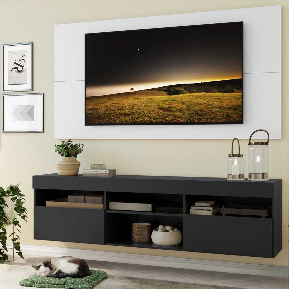 Encontraproduto.com.br - Rack com Painel e Suporte para TV até 65