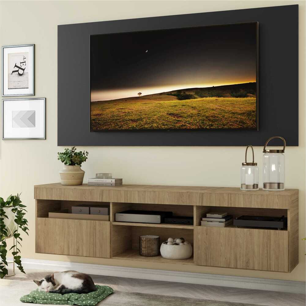 Encontraproduto.com.br - Rack com Painel e Suporte para TV até 65