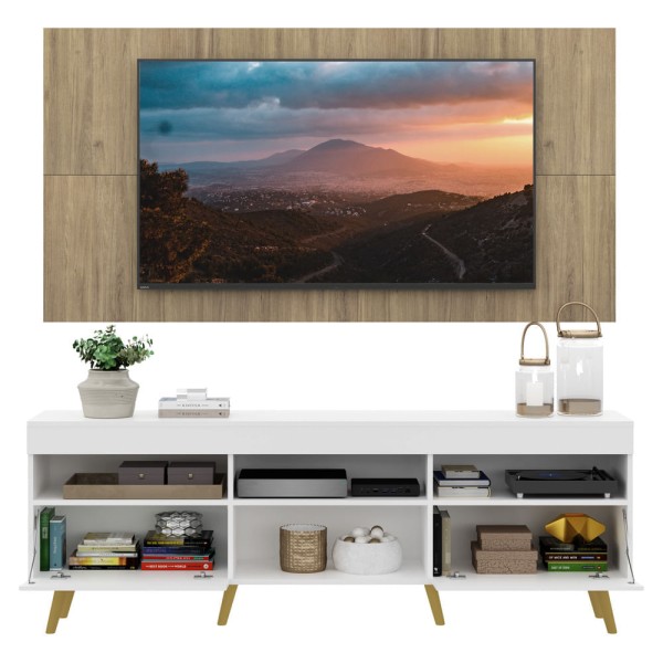 Encontraproduto.com.br - Rack com Painel e Suporte TV 65