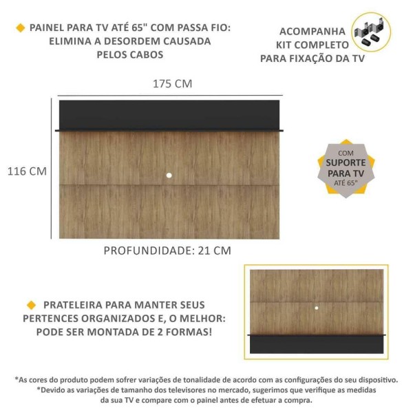 Encontraproduto.com.br - Painel com Suporte para TV até 65