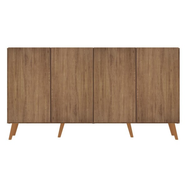 Encontraproduto.com.br - Aparador Buffet 4 Portas com Pés Retrô Veneza Multimóveis Rustic/Natural