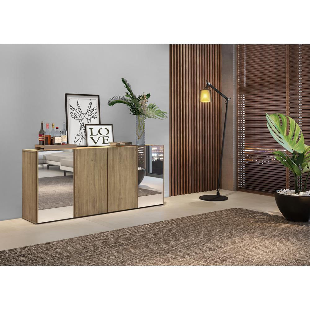 Encontraproduto.com.br - Aparador Buffet com Espelho Vegas Multimóveis Rustic