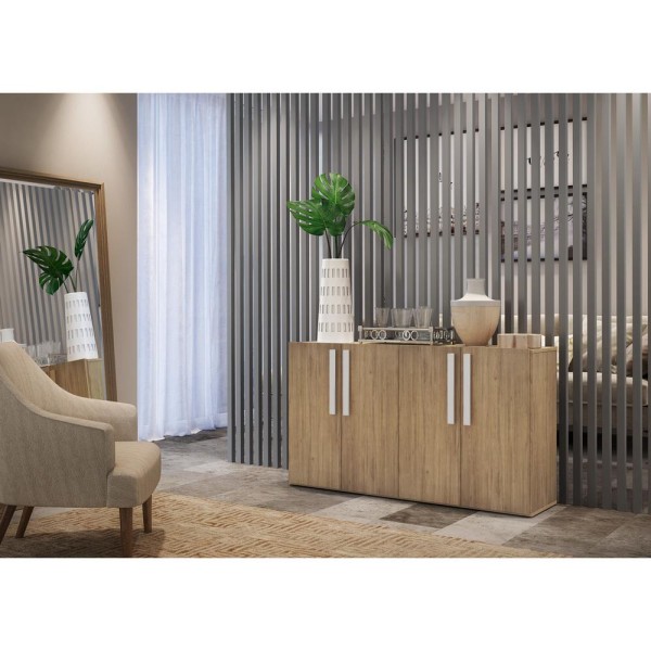 Encontraproduto.com.br - Aparador Buffet 4 portas Viena Multimóveis Rustic/Branco