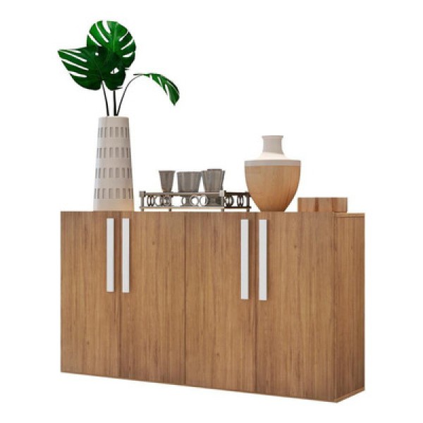 Encontraproduto.com.br - Aparador Buffet 4 portas Viena Multimóveis Rustic/Branco