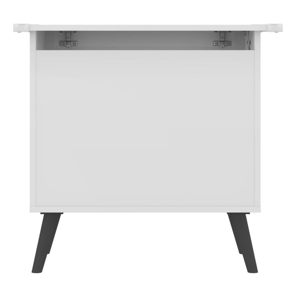Baú Organizador Caixa de Brinquedos Retrô Multimóveis Branco/Preto