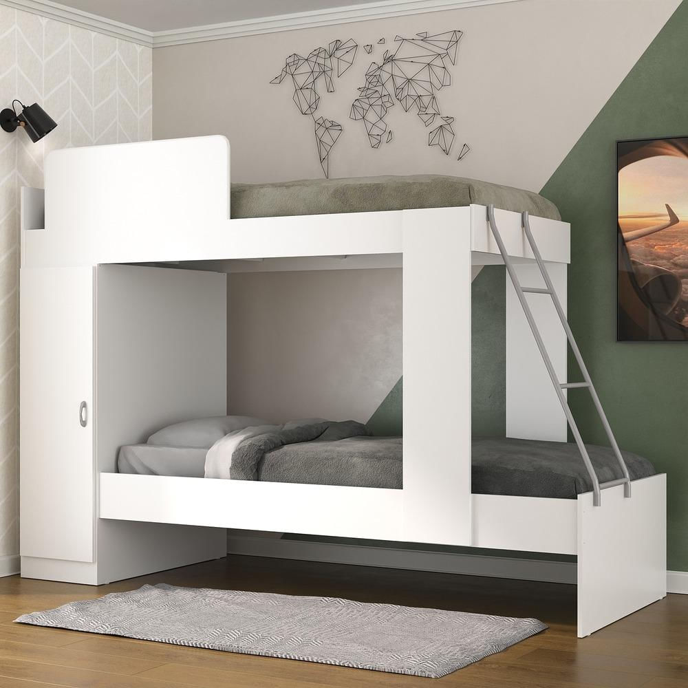 Encontraproduto.com.br - Beliche com Colchão Incluso 1 Porta Havana Multimóveis Branco