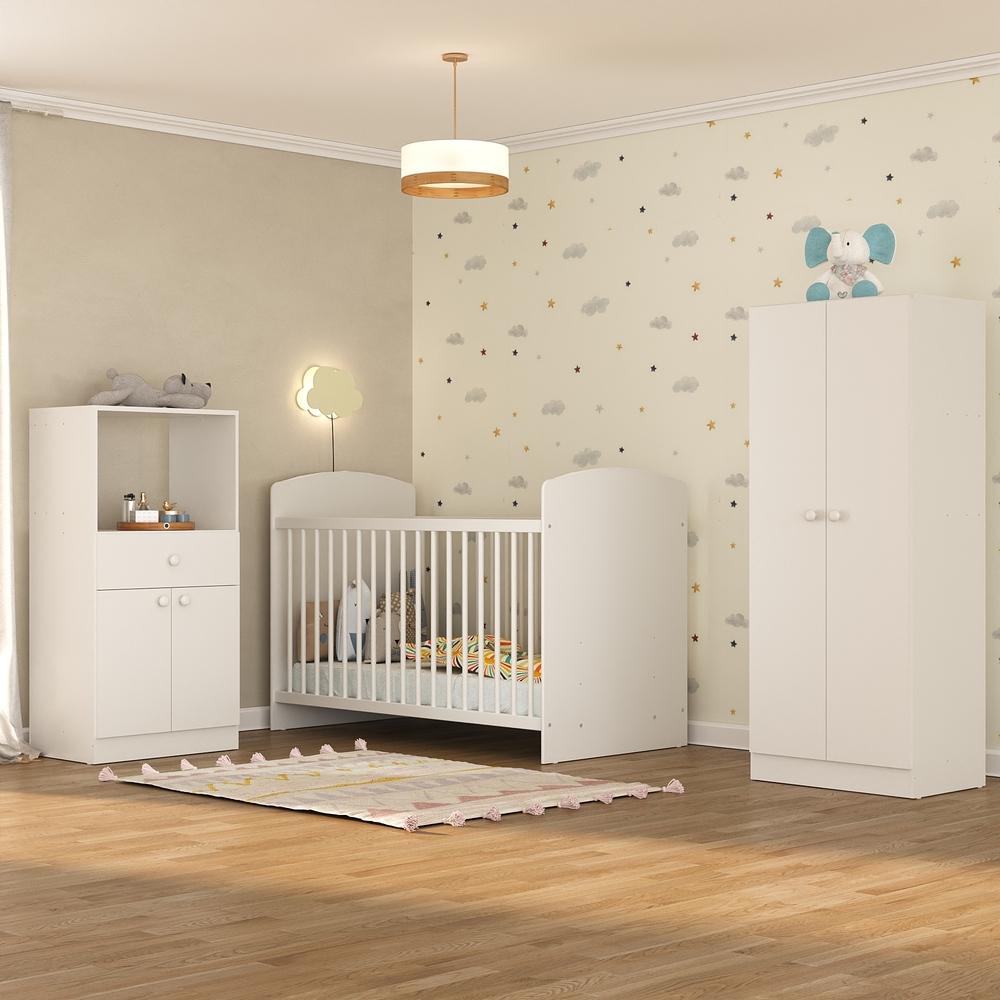 Encontraproduto.com.br - Quarto Infantil com Colchão Incluso Meu Bebê Multimóveis Branco