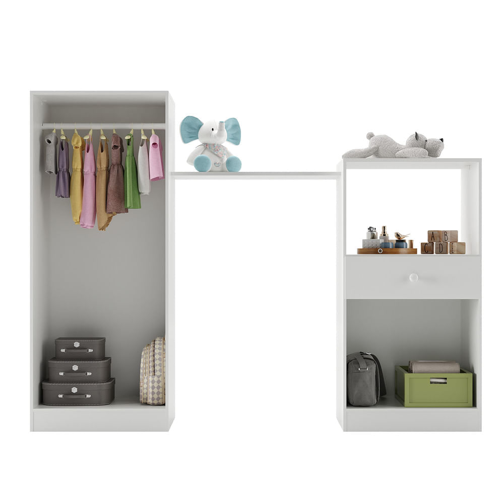 Encontraproduto.com.br - Quarto Infantil com Colchão Incluso Meu Bebê Multimóveis Branco