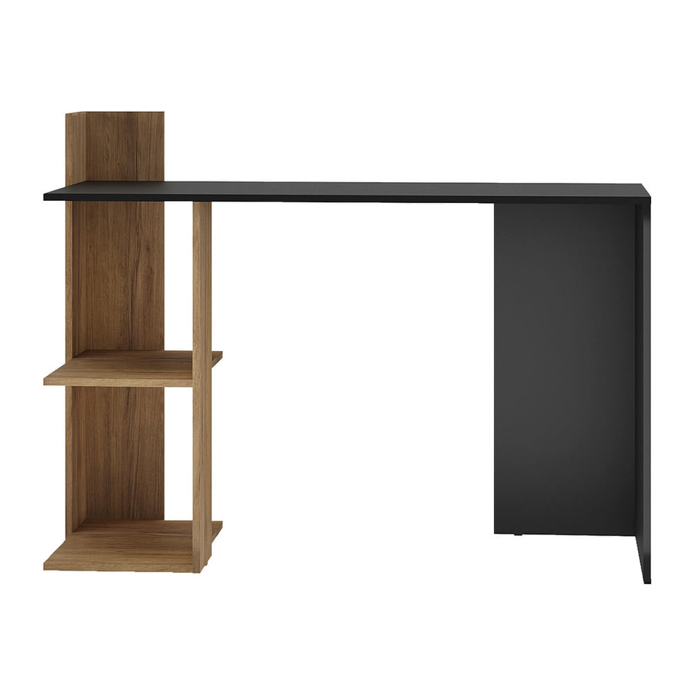 Encontraproduto.com.br - Escrivaninha Mesa para Computador Dubai Multimóveis Preta/Rustic