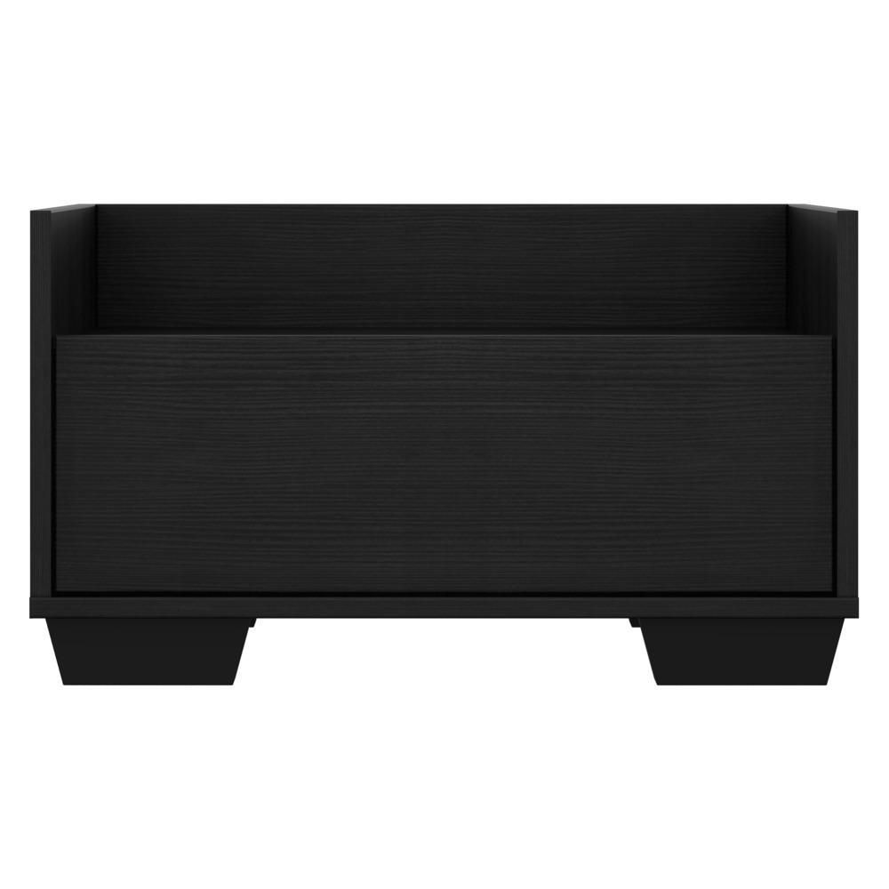 Encontraproduto.com.br - Mesa de Cabeceira 80 cm com Pés Quadrados Multimóveis Preta