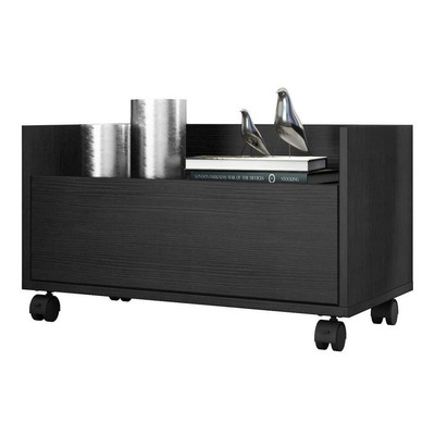 Encontraproduto.com.br - Mesa de Cabeceira 80 cm com Rodízios Multimóveis Preta