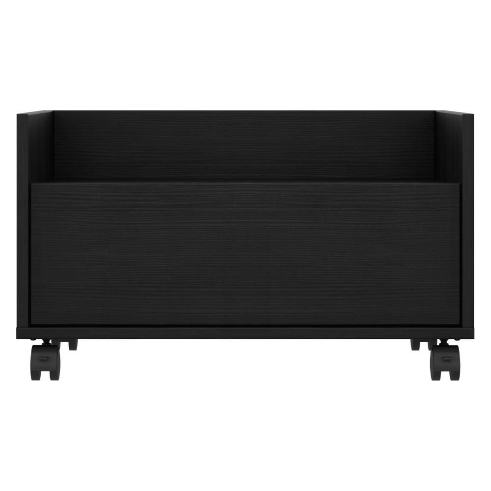 Encontraproduto.com.br - Mesa de Cabeceira 80 cm com Rodízios Multimóveis Preta