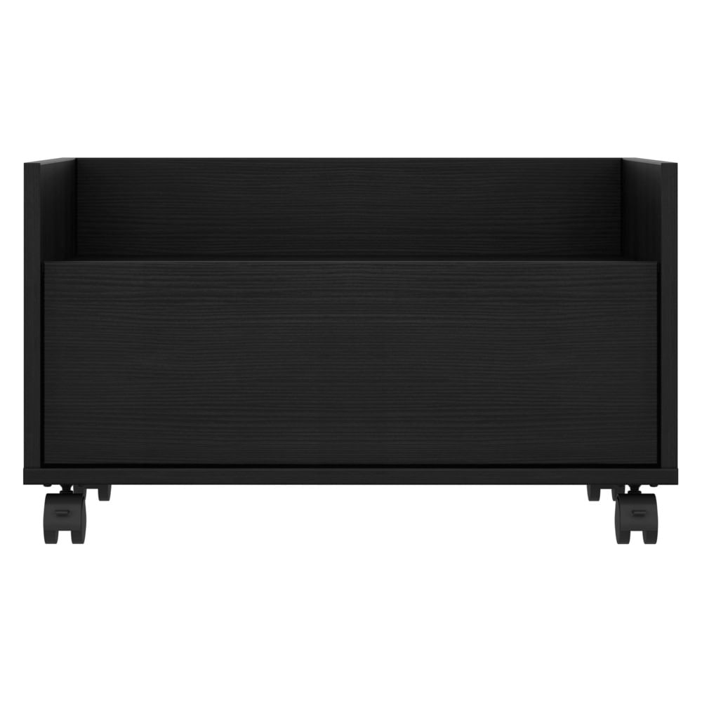Encontraproduto.com.br - Kit com 2 Mesas de Cabeceira 80 cm com Rodízios Multimóveis Preta