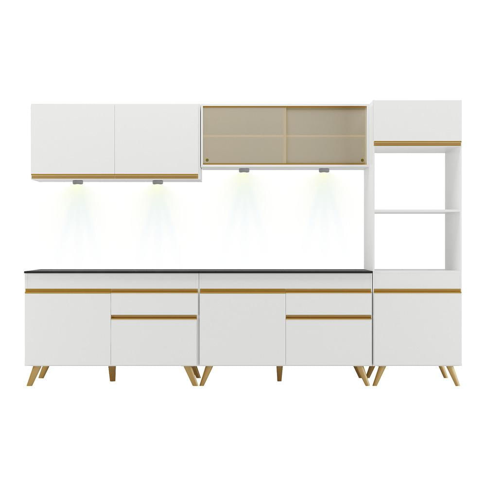 Encontraproduto.com.br - Cozinha Completa 5 Peças Com Leds Mp2014 Veneza Up