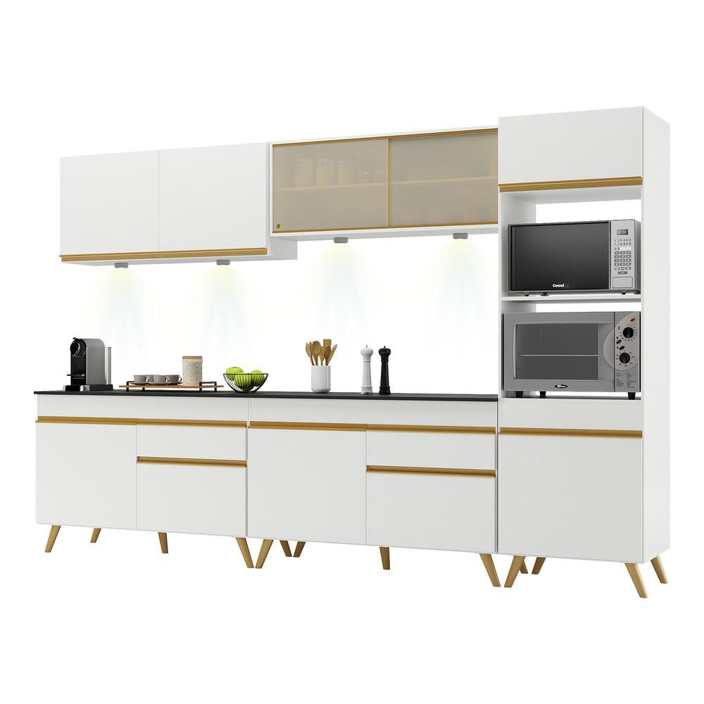 Encontraproduto.com.br - Cozinha Completa 5 Peças Com Leds Mp2014 Veneza Up