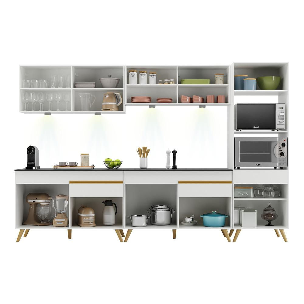 Encontraproduto.com.br - Cozinha Completa 5 Peças Com Leds Mp2014 Veneza Up