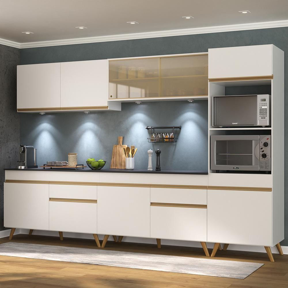 Encontraproduto.com.br - Cozinha Completa 5 Peças Com Leds Mp2014 Veneza Up