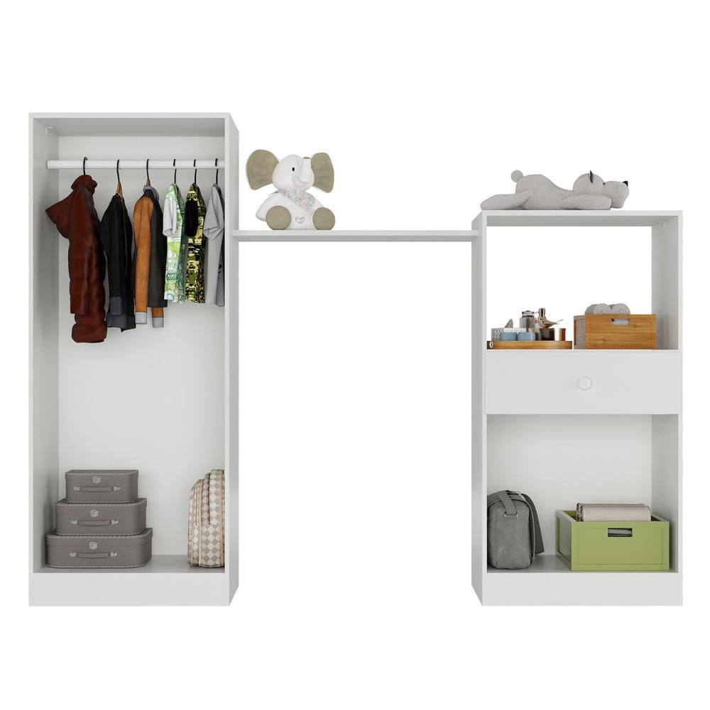 Encontraproduto.com.br - Quarto Infantil com Berço 3 em 1 Luíza Multimóveis Branco