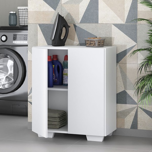 Encontraproduto.com.br - Armário Lavanderia Com 2 Portas Multimóveis Mp5023 Branco