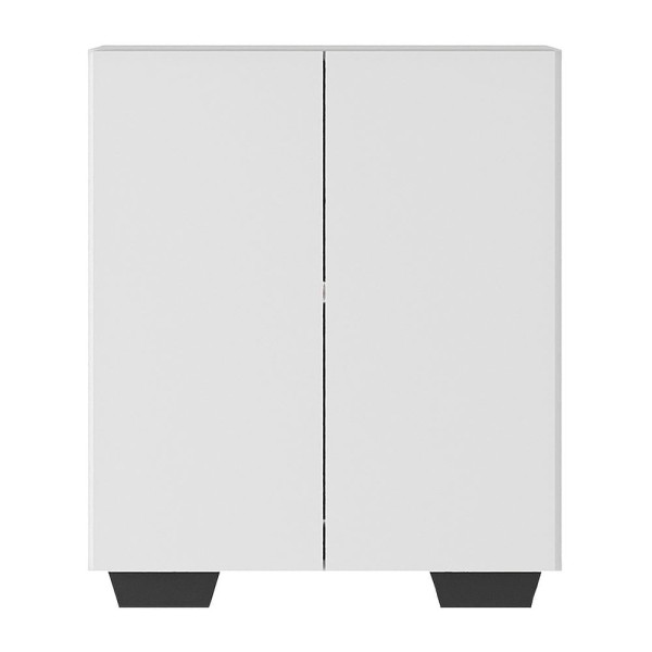 Encontraproduto.com.br - Armário Lavanderia com 2 Portas Multimóveis MP5023 Branco/Preto