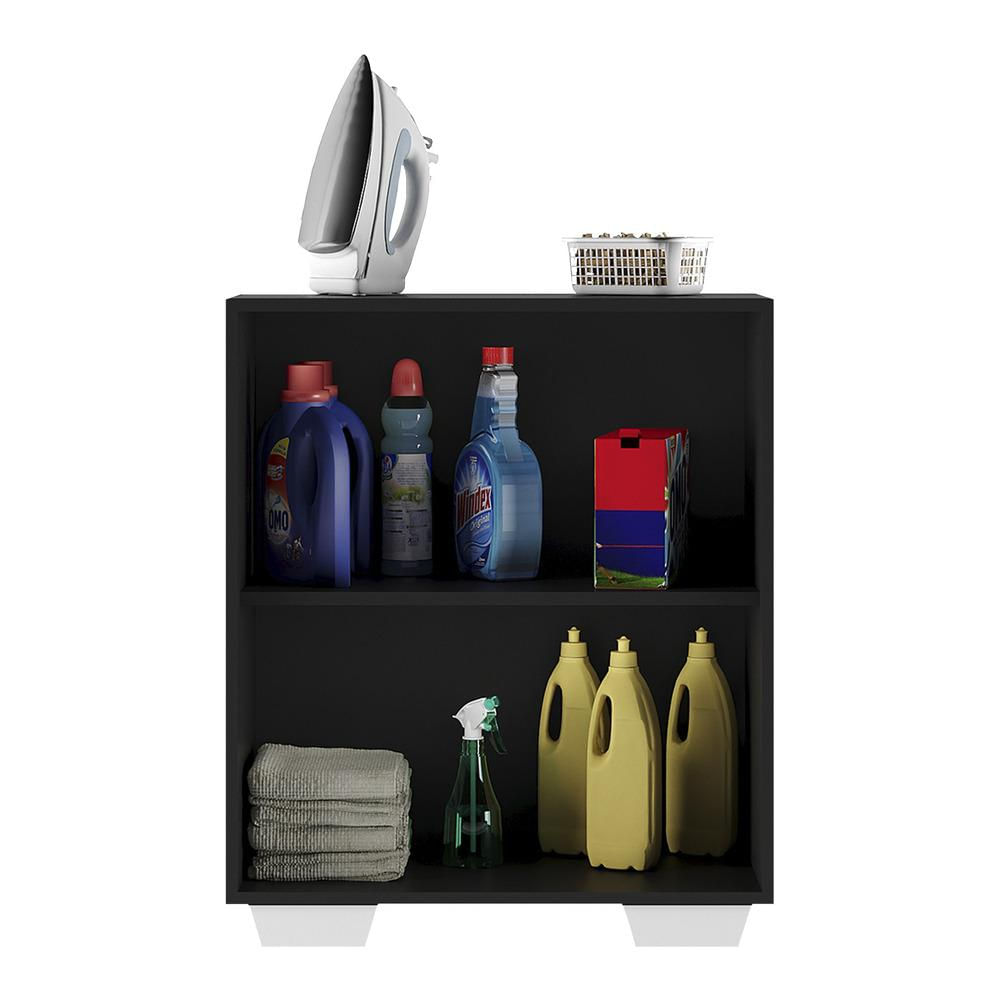 Encontraproduto.com.br - Armário Lavanderia com 2 Portas Multimóveis MP5023 Preto/Branco