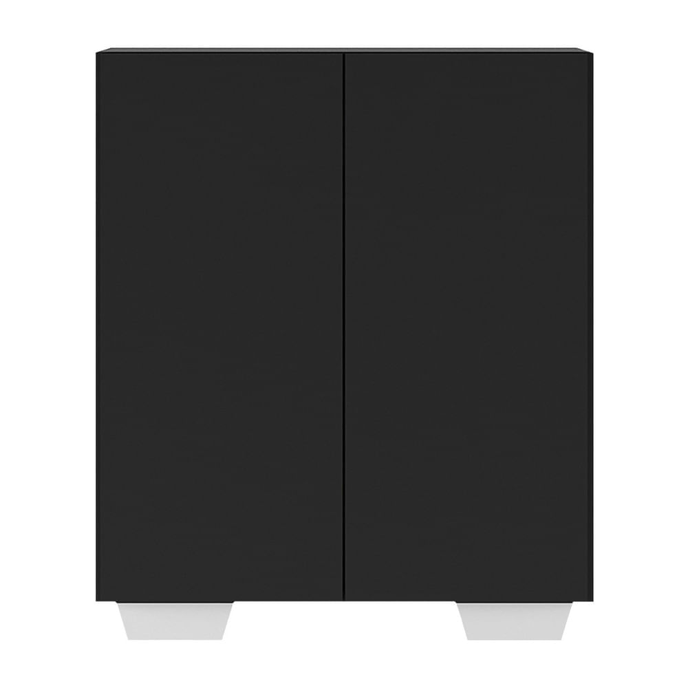 Encontraproduto.com.br - Armário Lavanderia com 2 Portas Multimóveis MP5023 Preto/Branco