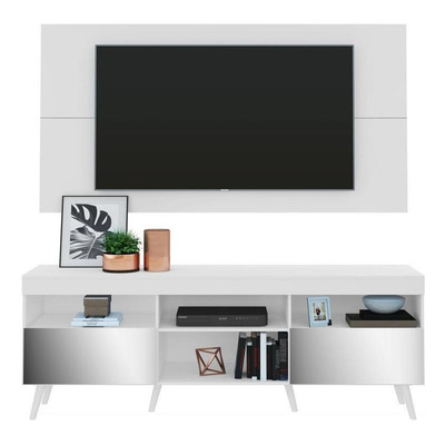 Rack com Painel Retrô com Espelho para TV até 65