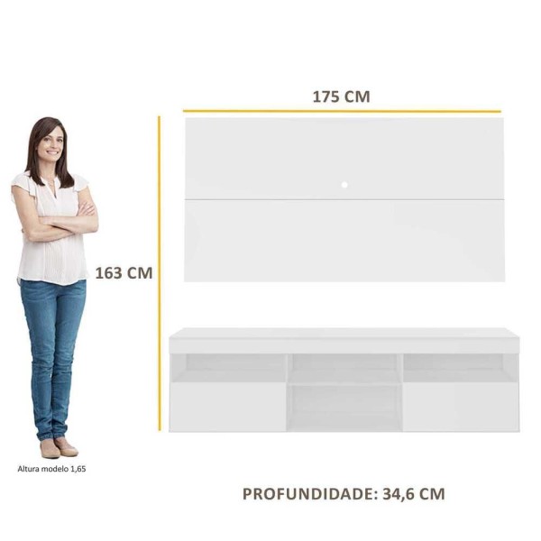 Encontraproduto.com.br - Rack com Painel para TV até 65