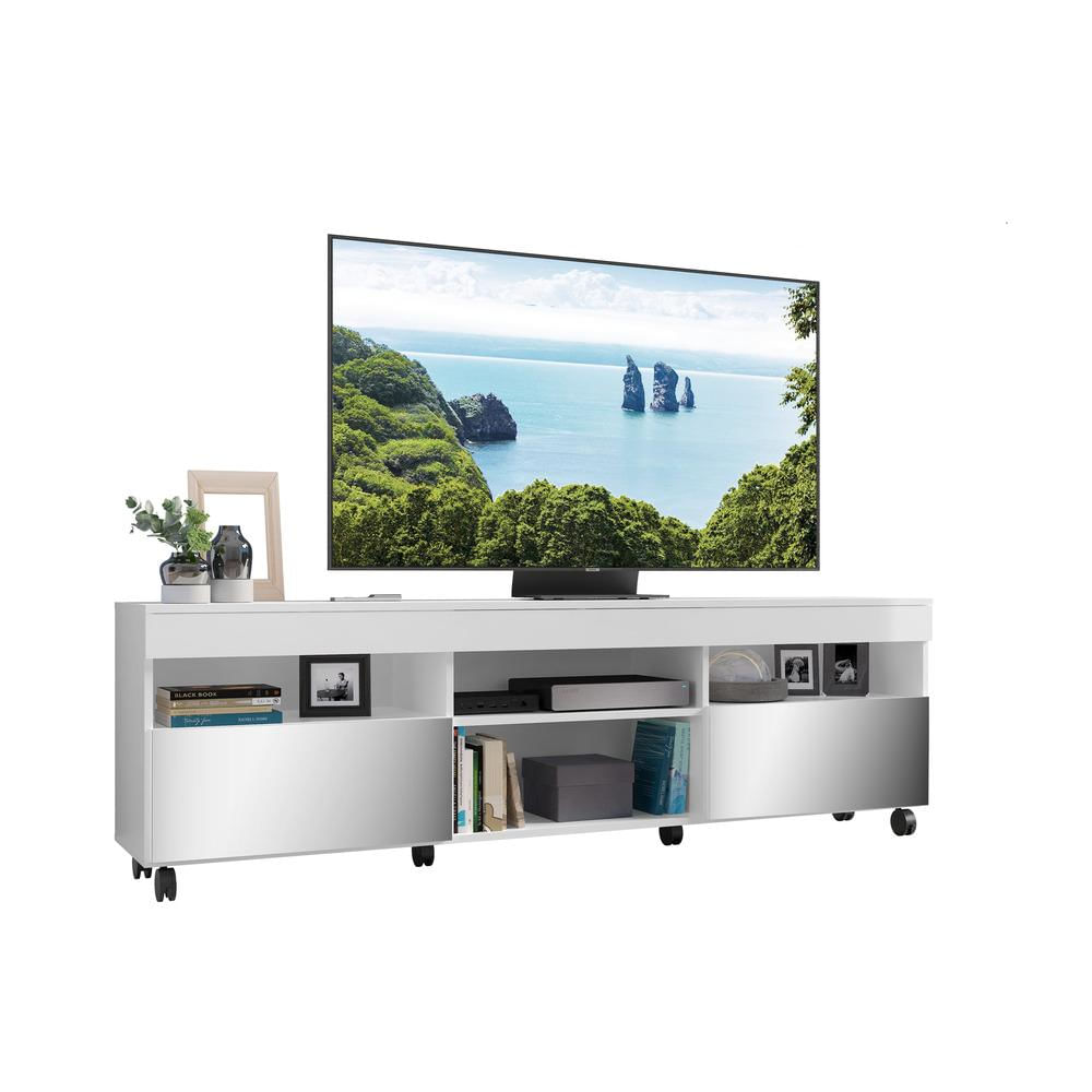 Rack com Rodízios e Espelho para TV até 65