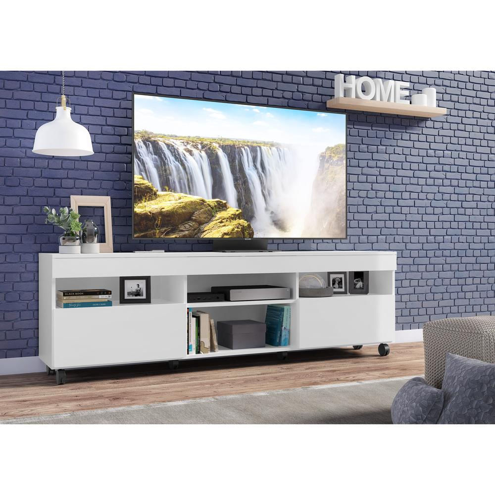 Encontraproduto.com.br - Rack com Rodízios para TV até 65