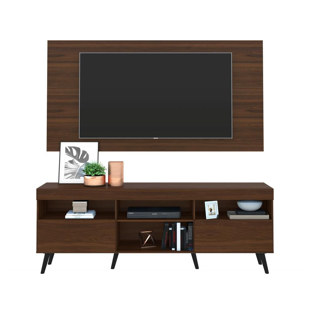 Encontraproduto.com.br - Rack Retrô com Painel e Suporte para TV até 65