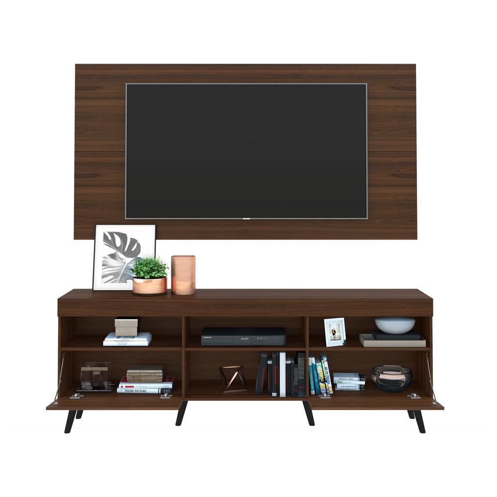 Encontraproduto.com.br - Rack Retrô com Painel e Suporte para TV até 65