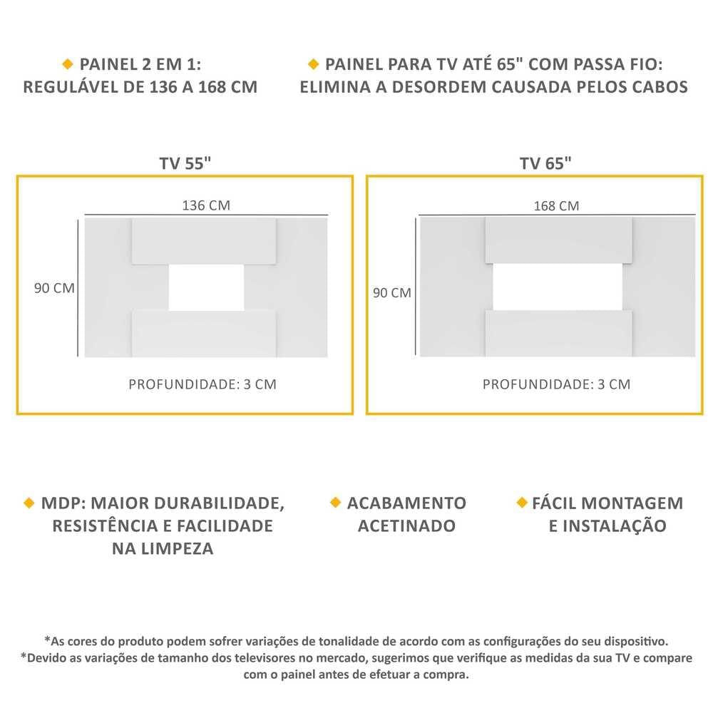 Encontraproduto.com.br - Painel 2 em 1 para TV até 65