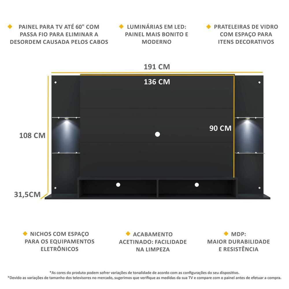 Encontraproduto.com.br - Painel com 2 Leds para TV até 60