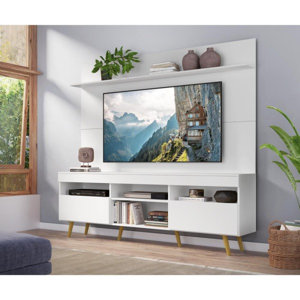 Encontraproduto.com.br - Rack Retrô com Painel para TV até 65
