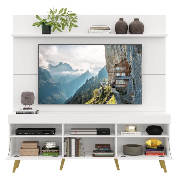 Encontraproduto.com.br - Rack Retrô com Painel para TV até 65