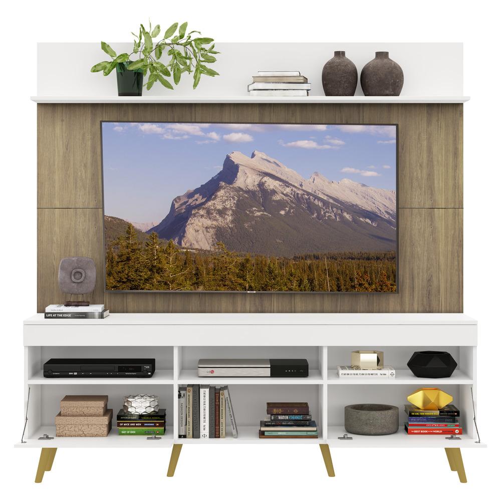 Encontraproduto.com.br - Rack Retrô com Painel para TV até 65