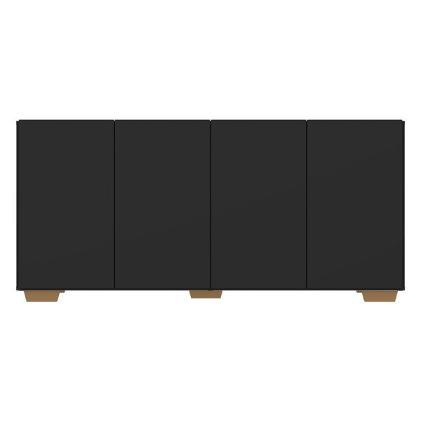 Encontraproduto.com.br - Aparador Buffet Multimóveis Veneza 4 Portas FG3557 Preto/Natural