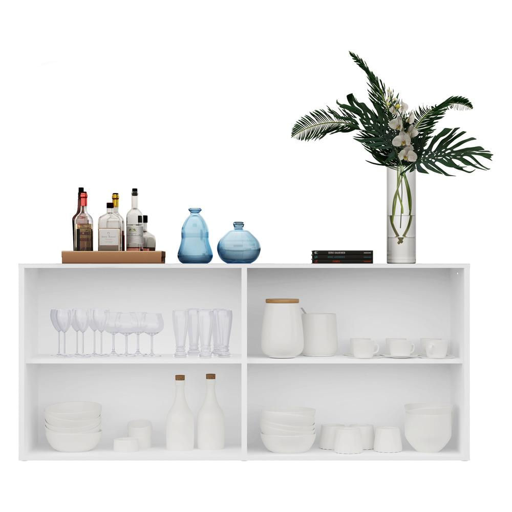 Encontraproduto.com.br - Aparador Buffet com Espelho Multimóveis Vegas 4 Portas FG3558 Branco