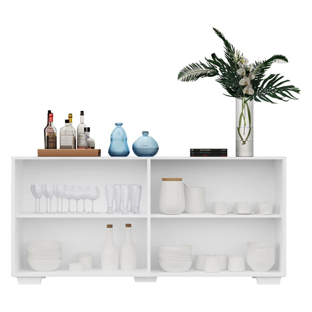 Aparador Buffet com Espelho Multimóveis Vegas com 4 Portas FG3560 Branco