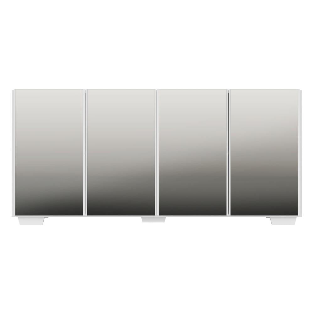 Encontraproduto.com.br - Aparador Buffet com Espelho Multimóveis Vegas com 4 Portas FG3560 Branco