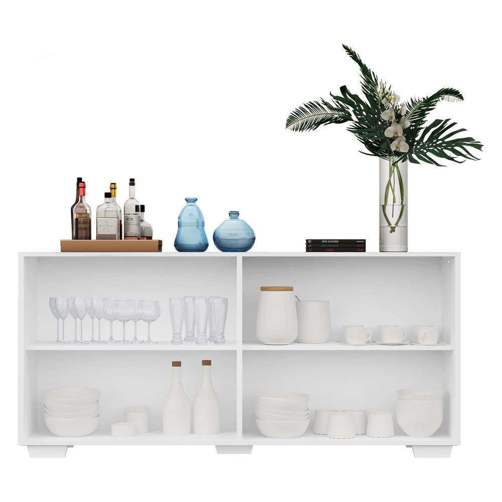 Encontraproduto.com.br - Aparador Buffet com Espelho Multimóveis Vegas com 4 Portas FG3560 Branco