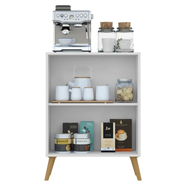 Encontraproduto.com.br - Aparador Retrô Multimóveis Cantinho do Café 2 Portas FG3609 Branco/Natural