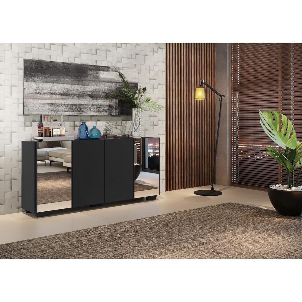 Encontraproduto.com.br - Aparador Buffet com Espelho Multimóveis  Vegas FG3563 Preto