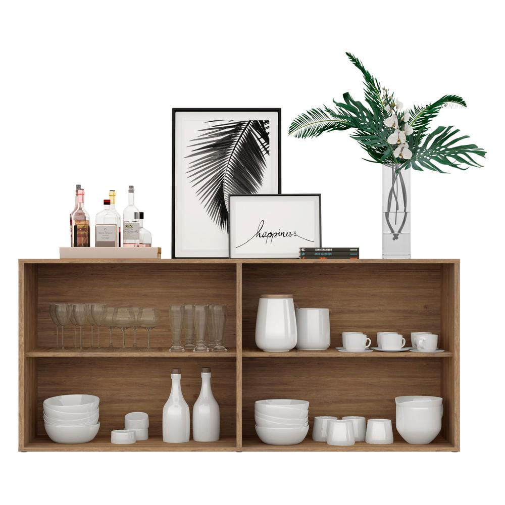 Encontraproduto.com.br - Aparador Buffet com Espelho Multimóveis Vegas 4 Portas FG3558 Rustic