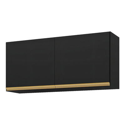 Armário de Cozinha Multimóveis Veneza GB 120 cm 2 Portas FG3682 Preto