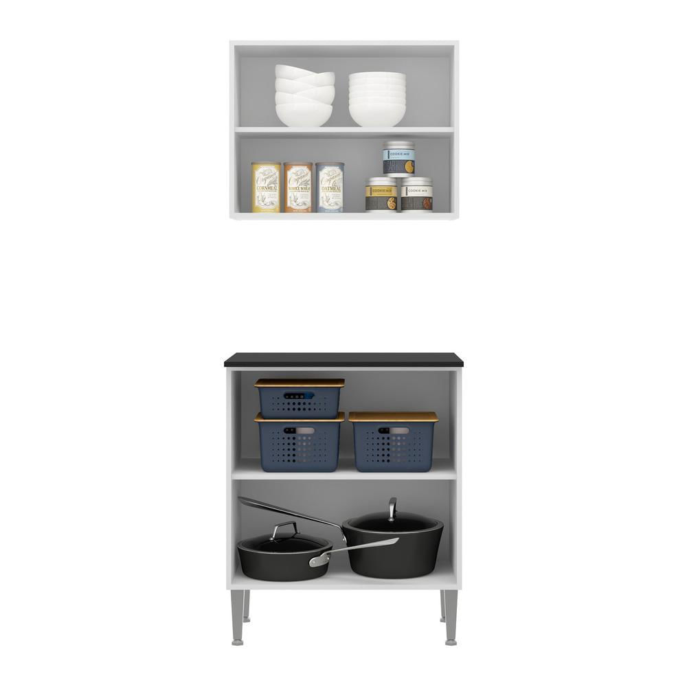 Encontraproduto.com.br - Armário de Cozinha com Balcão Multimóveis Xangai 2 Portas FG3053 Branco