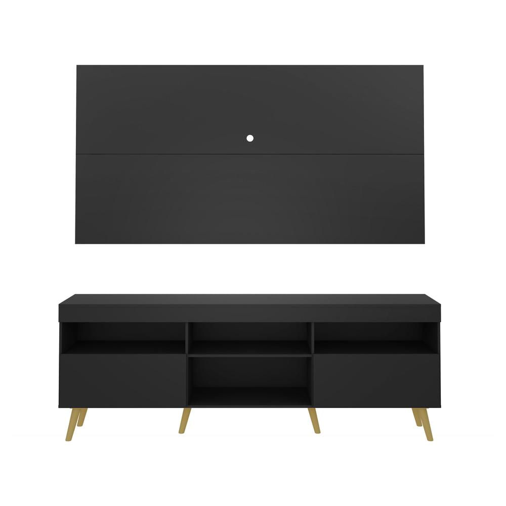 Encontraproduto.com.br - Rack Retrô com Painel e Suporte para TV até 65
