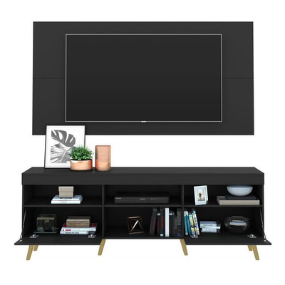 Encontraproduto.com.br - Rack Retrô com Painel e Suporte para TV até 65
